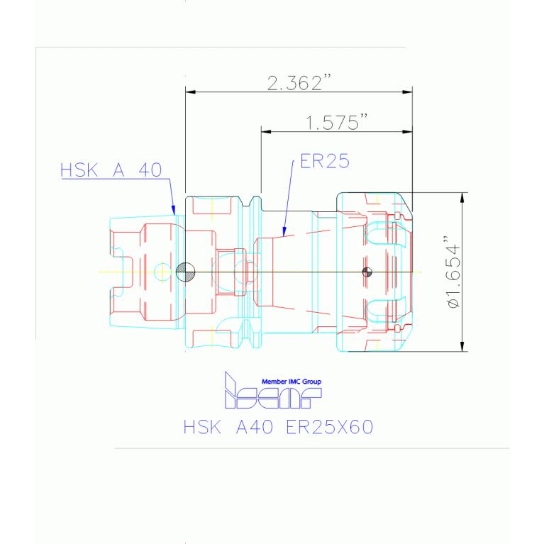 HSK A40 ER25X60