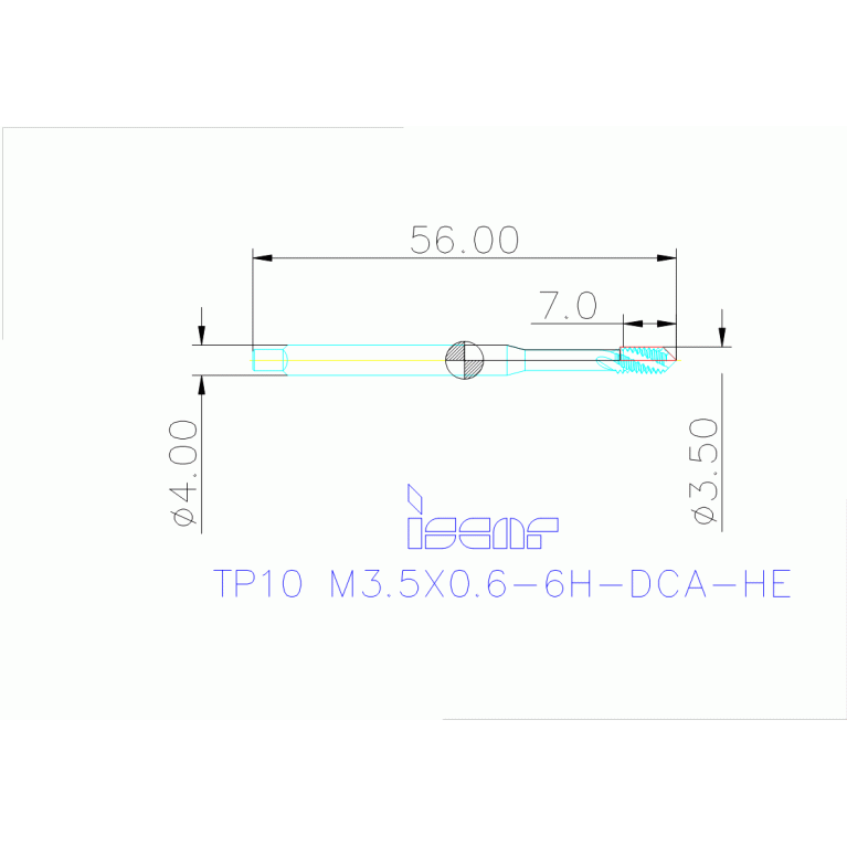 TP10 M3.5X0.6-6H-DCA-HE
