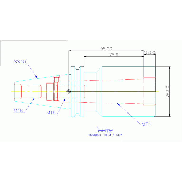 DIN69871 40 MT4 DRW