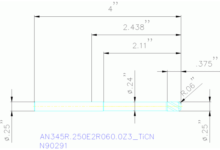 AN345R.250E2R060.0Z3 TICN