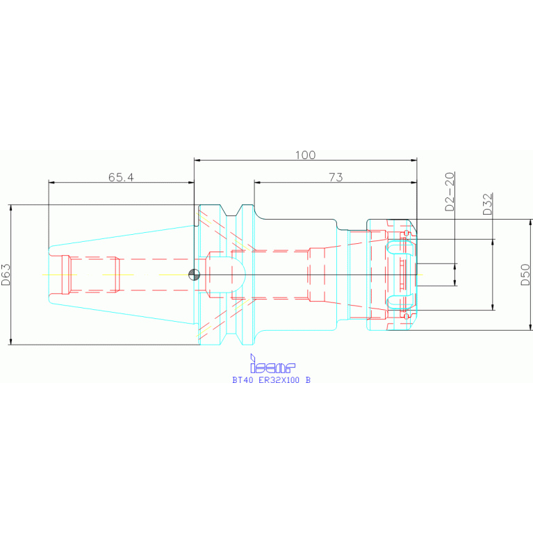 BT40 ER32X100 B