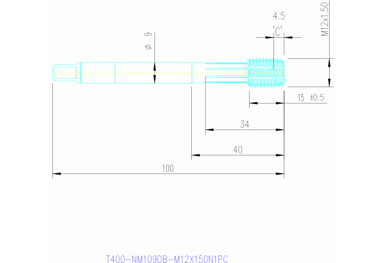 T400-NM109DB-M12X150N1PC