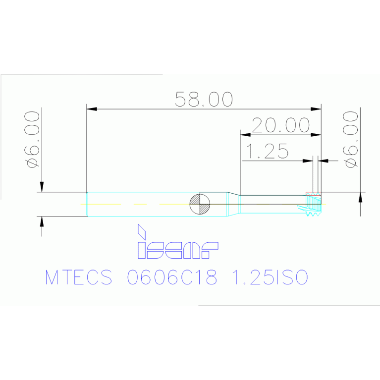 MTECS 0606C18 1.25ISO IC908