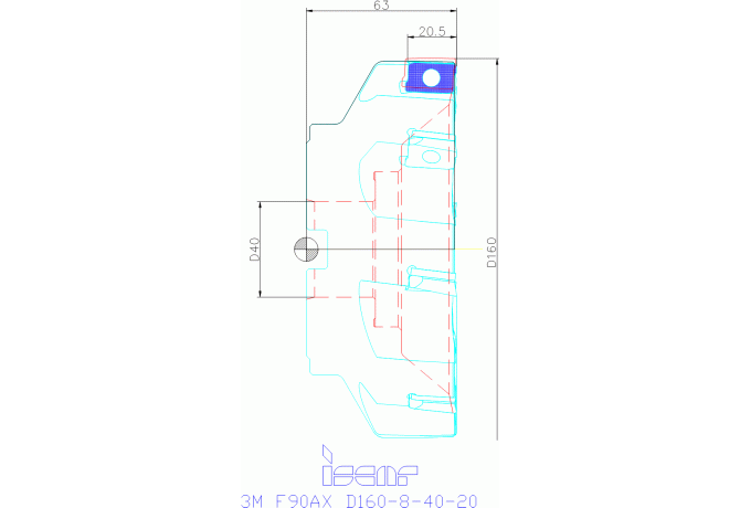 3M F90AX D160-8-40-20