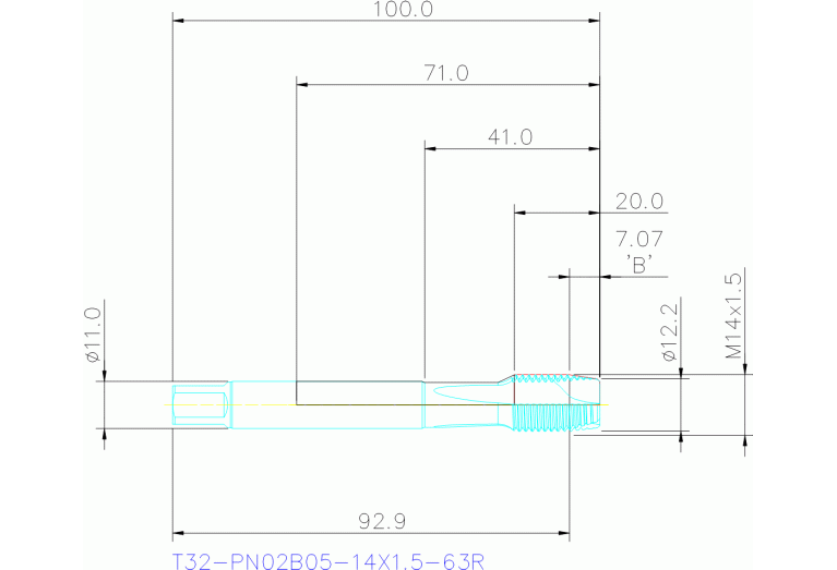 T32-PN02B05-14X1.5-63R