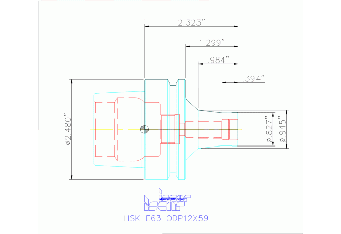 HSK E63 ODP12X59