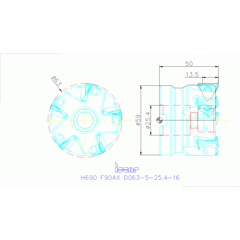 H690 F90AX D063-5-25.4-16