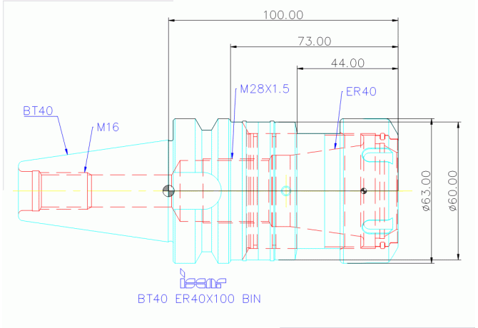 BT40 ER40X100 BIN
