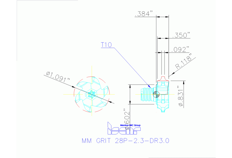 MM GRIT 28P-2.3-DR3.0 IC528