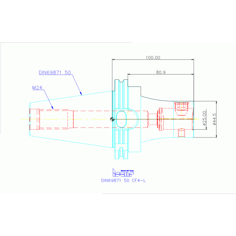 DIN69871 50 CF4-L