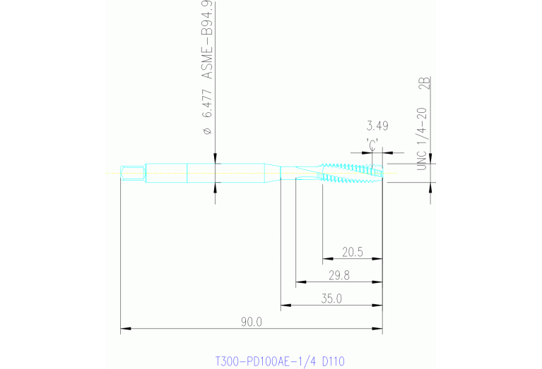 T300-PD100AE-1/4 D110