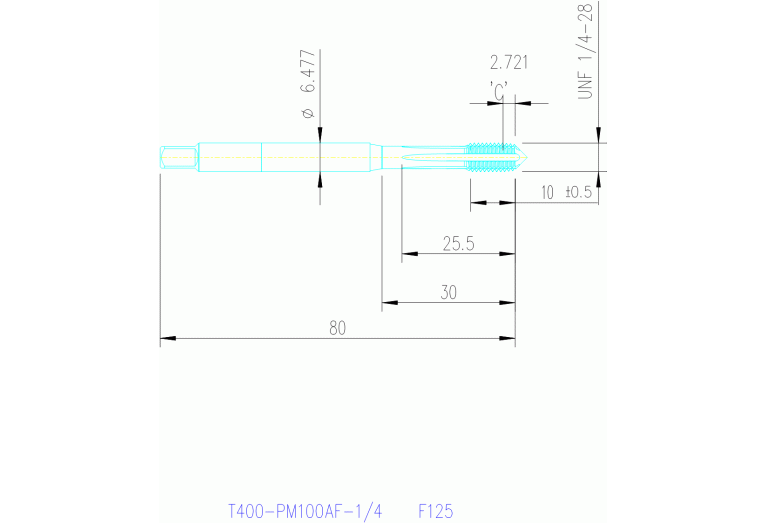 T400-PM100AF-1/4 F125