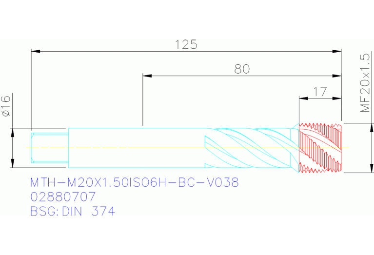 MTH-M20X1.50ISO6H-BC-V038
