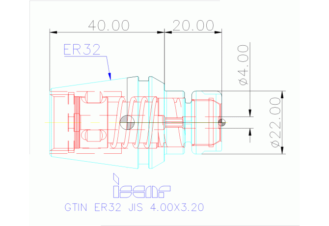 GTIN ER32 JIS 4.00X3.20