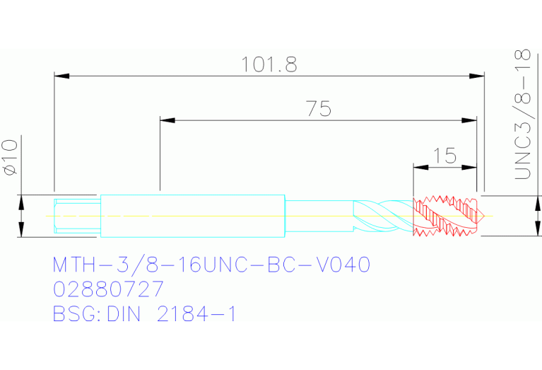 MTH-3/8-16UNC-BC-V040
