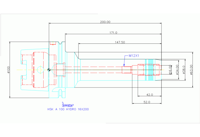 HSK A 100 HYDRO 16X200