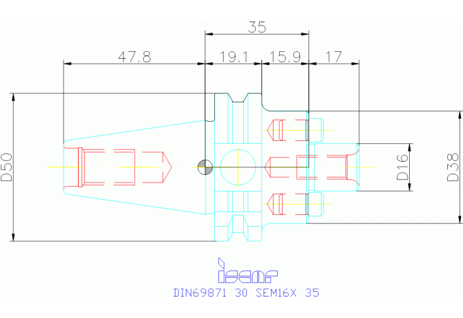 DIN69871 30 SEM16X 35
