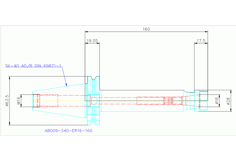 AB009-S40-ER16-160