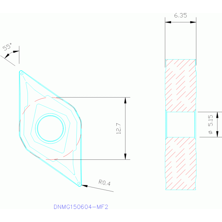 DNMG150604-MF2 TP200