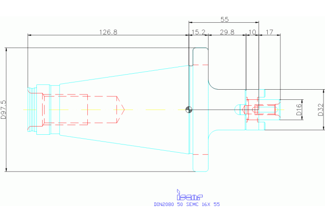 DIN2080 50 SEMC 16X 55