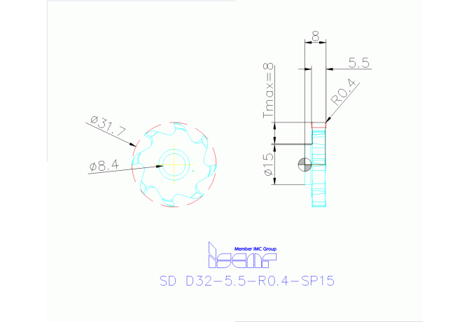 SD D32-5.5-R0.4-SP15 IC908