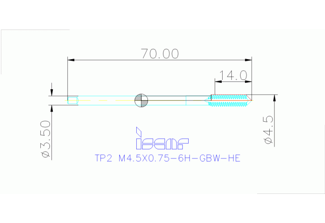 TP2 M4.5X0.75-6H-GBW-HE