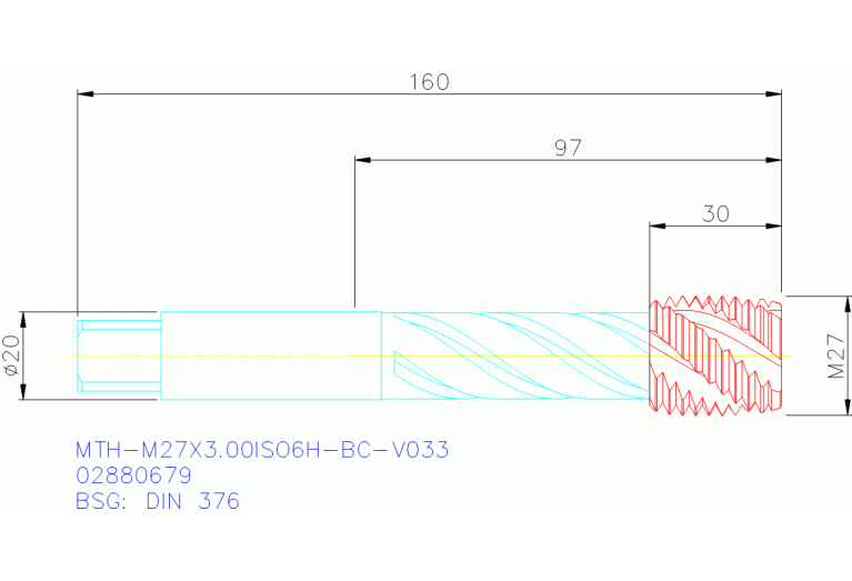 MTH-M27X3.00ISO6H-BC-V033