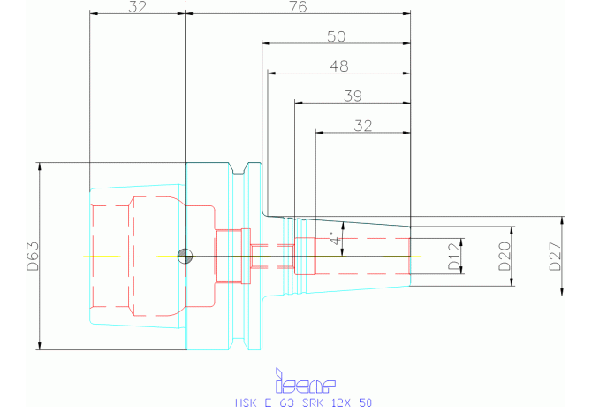 HSK E 63 SRK 12X 50