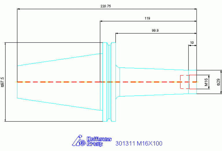 301311 M16X100