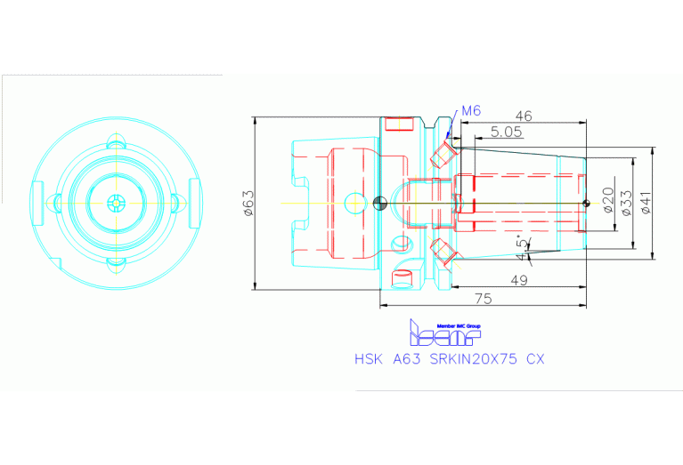HSK A63 SRKIN20X75 CX