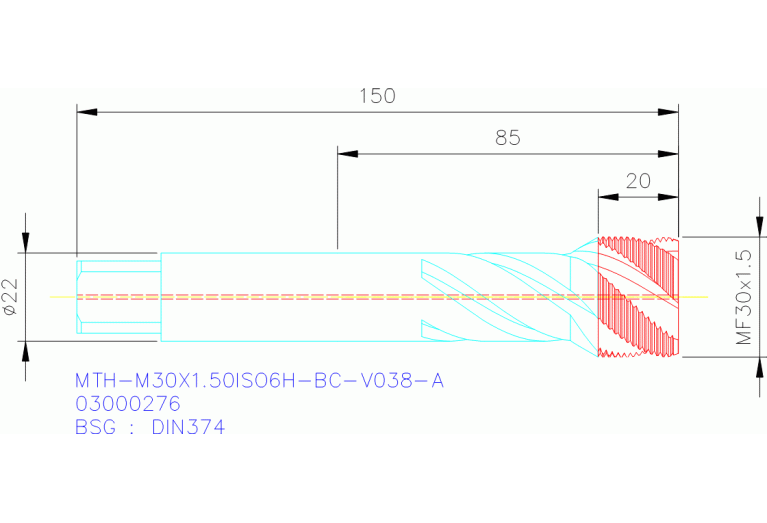 MTH-M30X1.50ISO6H-BC-V038-A