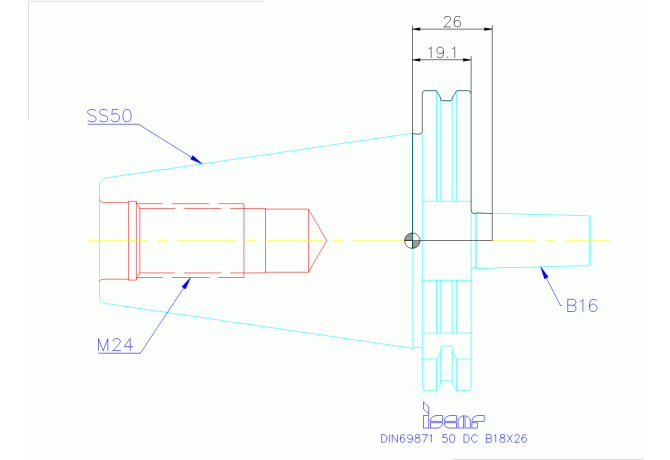 DIN69871 50 DC B18X26