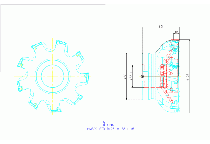 HM390 FTD D125-9-38.1-15