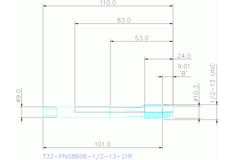 T32-PN08B06-1/2-13-21R