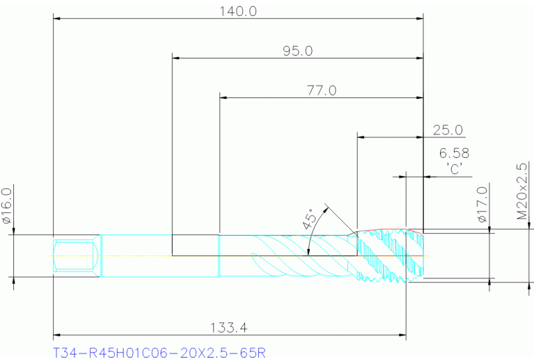T34-R45H01C06-20X2.5-65R