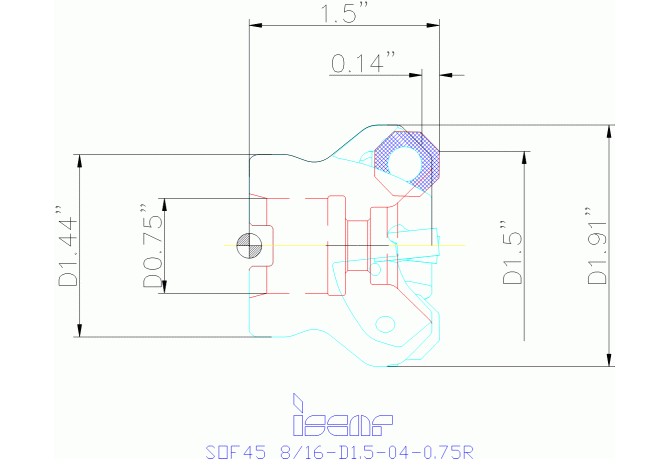 SOF45 8/16-D1.5-04-0.75R