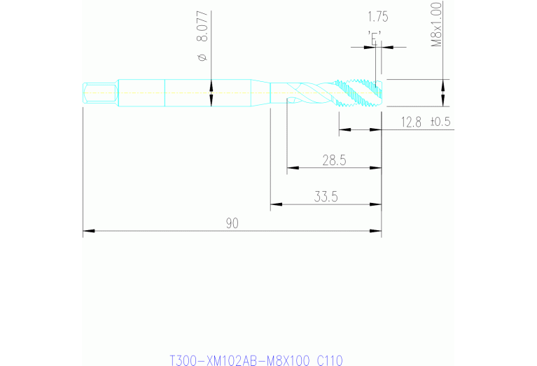 T300-XM102AB-M8X100 C110