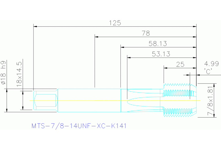 MTS-7/8-14UNF-XC-K141