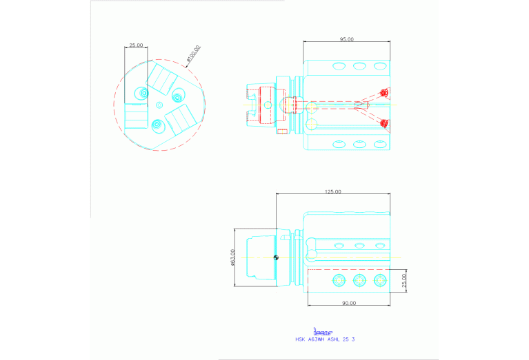 HSK A63WH-ASHL-25-3