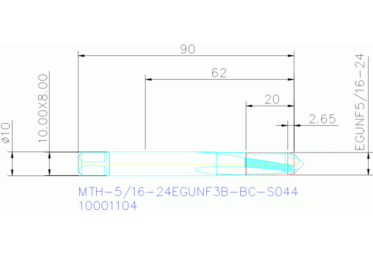 MTH-5/16-24EGUNF3B-BC-S044