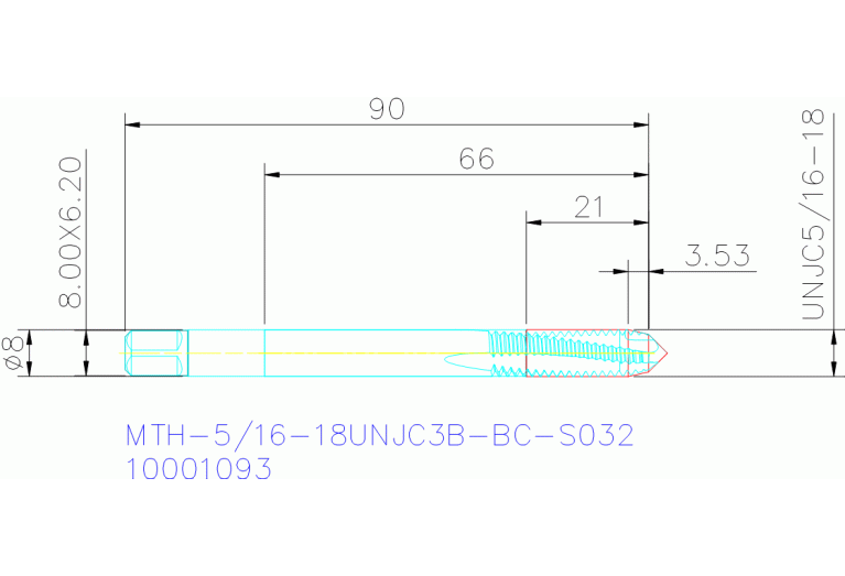 MTH-5/16-18UNJC3B-BC-S032