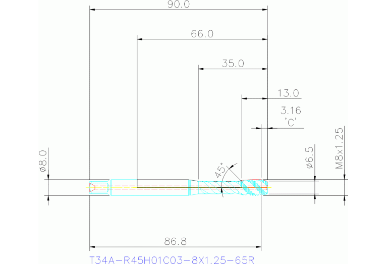 T34A-R45H01C03-8X1.25-65R