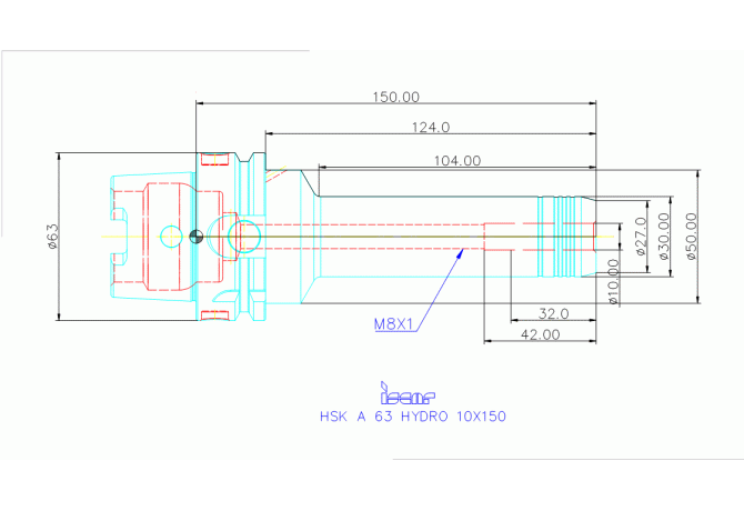 HSK A 63 HYDRO 10X150