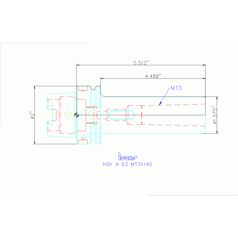 HSK A63 MT3X140