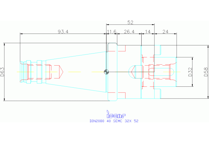 DIN2080 40 SEMC 32X 52