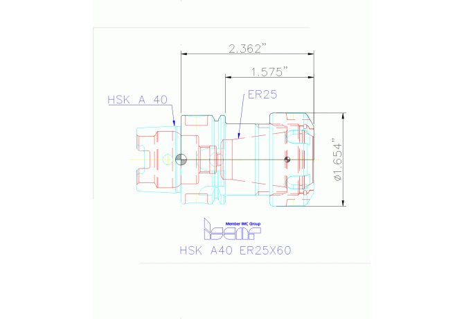 HSK A40 ER25X60