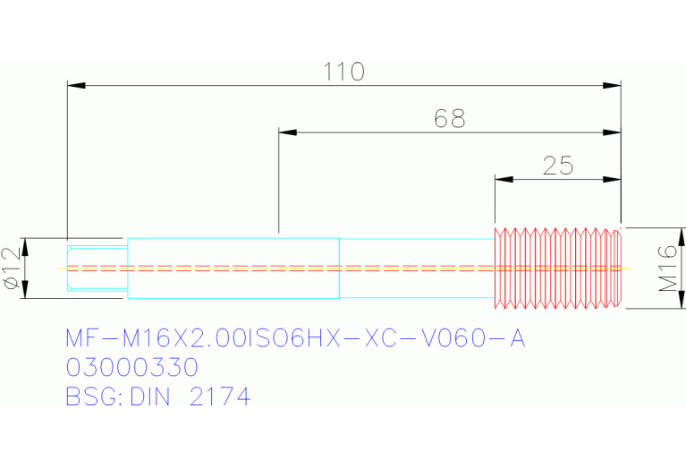 MF-M16X2.00ISO6HX-XC-V060-A