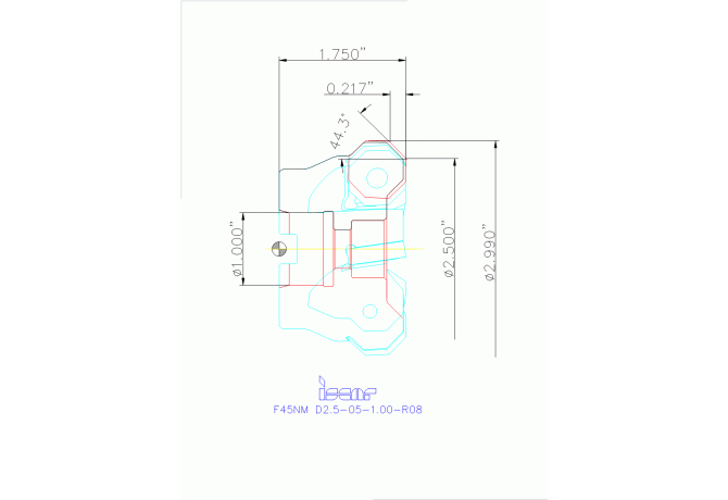F45NM D2.5-05-1.00-R08