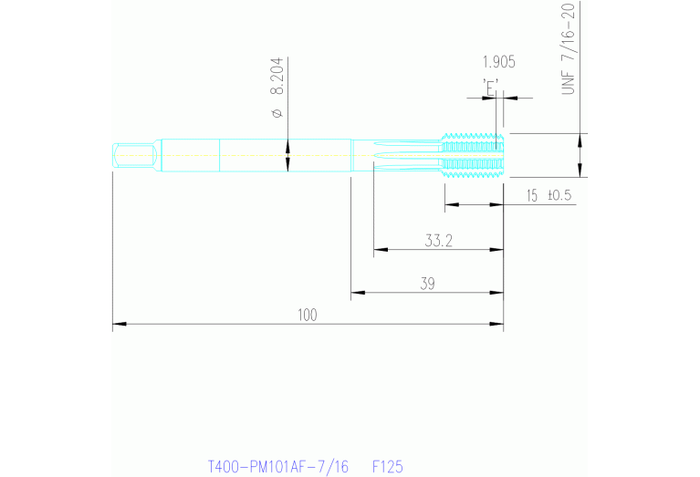 T400-PM101AF-7/16 F125