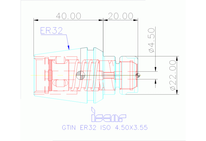 GTIN ER32 ISO 4.50X3.55